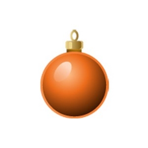 Orange Christmas Ball